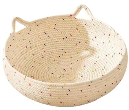 Panier en rotin pour chat | Panier pour chat | 10 cm | Lit en rotin tressé pour chien | Panier en osier tissé à la main | Panier en osier pour chat | Nid de couchage pour intérieur