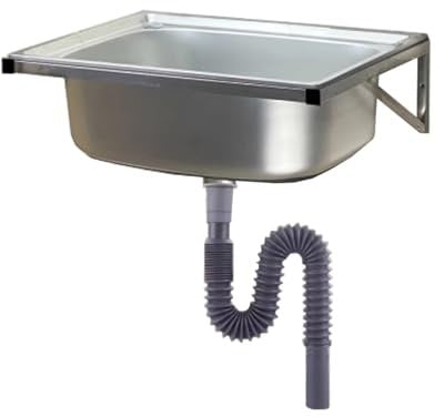 TYTFTDLD Fregadero de cocina,fregadero multifuncional,fregadero de acero inoxidable,fregadero simple montado en la pared,fregadero doméstico,material de acero inoxidable[Sin grifo]