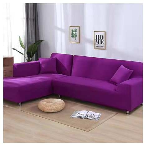 DCNIYT Elastischer, einfarbiger Sofabezug, dehnbar, eng gewickelt, All-Inclusive-Sofabezug für Wohnzimmer, Funda-Sofa, Couch, Sesselbezug (Candypurple,1-Sitzer, 90–140 cm)