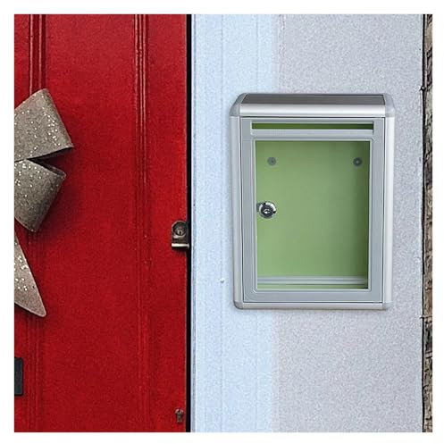 GSJNHY Postkasten für Wandmontage Vorschlagskasten Sammelbox Briefkasten Spardose Abschließbarer Briefkasten Wandhalterung for Kundencenter Geschäft Hotel Schule Zuhause(Front Port)