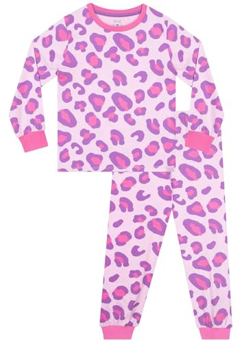 Harry Bear Pyjama Leopardenmuster | Schlafanzüge Für Mädchen | Schlafanzug Kinder | Schlafanzug Mädchen | Rosa 158