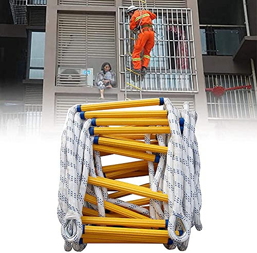 BLYXINVORA Strickleiter Feuerfeste Leiter, Notleiter Feuerleiter Multifunktionale Sicherheitsleiter mit Haken/8M