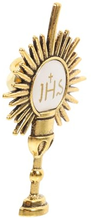 Cabilock Lapel Pin Chalice Für Erste Kommunion Religiöse Brosche Mit Ihs- Schmuckstück Für Kleidung Jacken Und Hüte Für Besondere Anlässe