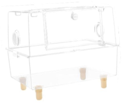 Milageto Clear Hamster Cage Hamster Supplies Cute Small Pets Habitat Portable Mice and Rat Habitat Pet Enclosure for Guinea Pigs Rats