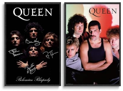 Naposee Poster, Rockband, Vintage, Retro, signiert, Leinwand, Poster, Raumdekoration, ästhetischer Druck, 50 x 75 cm, 2 Stück