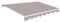 Toldo Retráctil Exterior 400x250cm Gris Poliéster – Lona Protección Solar UV - Estructura de Aluminio – Inclinación Regulable – Manivela Incluida – Manual Enrollable Terraza Jardín