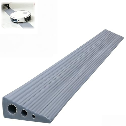 CUTIS Door Threshold Ramp 100 x 8 x 3 cm Wheelchair Slope PVC Natural Rubber Threshold Ramp Threshold Ramp Threshold for Wheelchair Walker Suction Robot Pram (Grey)