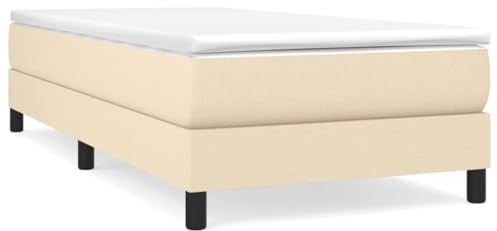 CIOURSTO Boxspringbett, Holzwerkstoff und Einzeln Verpackte Federn, Einfach oder Doppelt Polsterbett mit Matratze und Matratzenbezug (90 x 190 cm)