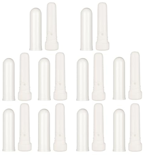 ROMISBABA 10 Tubi per Inalatori Nasali in Plastica Bianca per Olio Essenziale, Portatili e Pratici, la Vita Quotidiana Frenetica, Confezione da 10 Pezzi