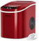 COSTWAY Eiswürfelmaschine 12KG/24H, Ice Maker 9 Eiswürfel in 6-13min, Eismaschine 2,2L Wassertank, Eiswürfelbereiter 2 Eiswürfelgrößen inkl. Schaufel, 25x36x33cm (Rot)
