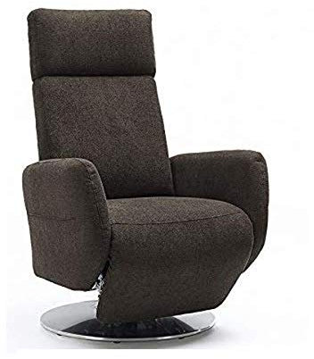Cavadore TV-Sessel Cobra mit 2 E-Motoren/ Elektrisch verstellbarer Fernsehsessel mit Fernbedienung / Relaxfunktion, Liegefunktion / Ergonomie L / Belastbar bis 130 kg / 71 x 112 x 82 / braun