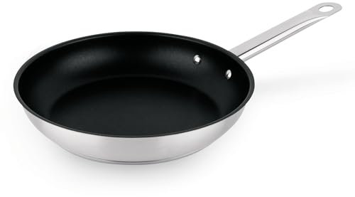 WAS 5141 301 Serie 5200 Chromnickelstahl Pfanne mit PTFE Antihaftbeschichtung, 30cm Durchmesser, 6.5cm Höhe