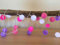 ëlopop Guirlande Lumineuse Intérieure I 30 Boules Multicolores Couleur Rose Blanc et Violet I LED Blanc I Longueur de 3m50 I Déco Chambre Salon Salle de Bain - ELUME