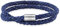 cai Herren Armband Edelstahl 23cm Glänzend ohne Stein blau 500060057-23