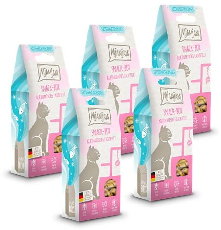 MjAMjAM - Premium Snackbox für Katzen - kulinarisches Lachsfilet, 5er Pack (5 x 50 g)