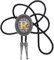 STARBRILLIANT Bolo-Krawatte Im Vintage-Stil, Buchstabe A Bis Z, Mit Rindsleder-Seil, Oval, Schwarz (R)