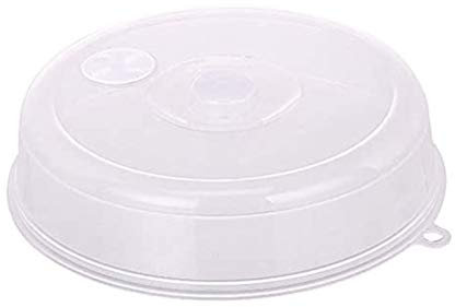 Chilits Cloche pour Micro-Ondes, Couvre Assiette PP avec orifices de Ventilation Couvercle Alimentaire pour Fruits et Légumes, Couverture de Plaque Micro-Ondes sans BAP, Natural Transparent