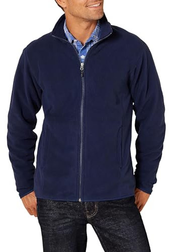 Amazon Essentials Giacca in Pile con Cerniera Intera (Disponibile in Taglie Big And Tall) Uomo, Blu Marino, XL