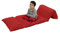 ABAKUHAUS Rose Bodenkissenbezug, Rote Rosen Wasser Regen-Tropfen, Nickerchen Matte Bedruckte Stoffhülle für 5 Kissen, 224 cm x 69 cm, Rubin Vermilion