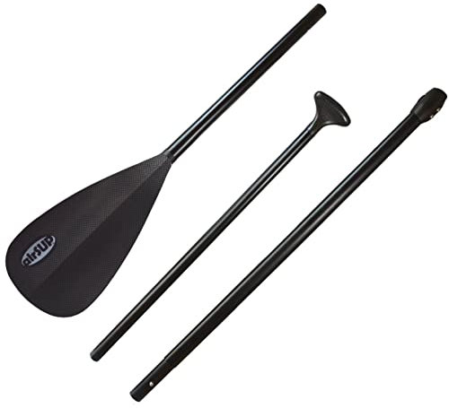 airSUP Tough 3-teiliges kompaktes Paddel für aufblasbares SUP Light 935 g mit ovalem Schaft – keine Drehung (Carbon (Aufkleber))