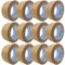 gws tapes Papier-Packband 12 Rollen/Naturkautschuk-Klebstoff/nachhaltig/recyclinggerecht/Klebeband für Pakete, Umzug uvm / 50 m x 50 mm, braun
