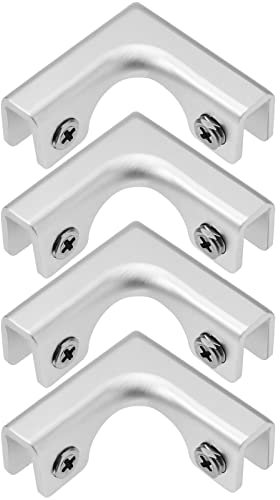 OTOTEC 4Pcs Glass Clamps Replacement Aluminum Alloy Glass Connector L Shape Glass Fixing Clip Accessories for Glass Windcatchers Showcases Aquariums