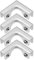 OTOTEC 4Pcs Glass Clamps Replacement Aluminum Alloy Glass Connector L Shape Glass Fixing Clip Accessories for Glass Windcatchers Showcases Aquariums