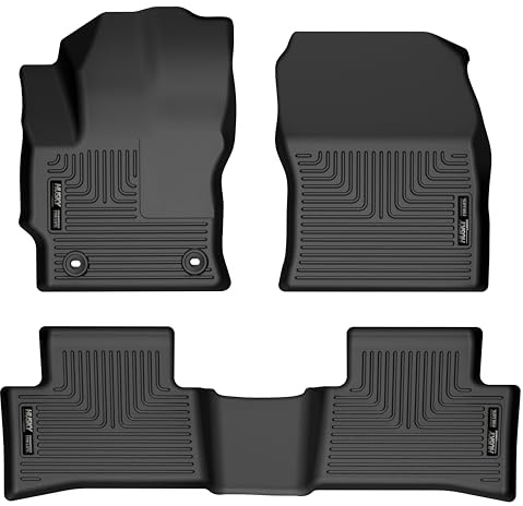 Husky Liners Weatherbeater Floor Mats | Fits 2022-2026 Toyota Corolla Cross (Front Wheel Drive Only) | Front & 2nd Row, 3-pc Black - 95291