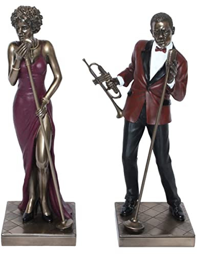 Deko Figuren Jazz Musiker Sänger und Sängerin H 29-30 cm Dekofigur Jazz Band Musiker Parastone