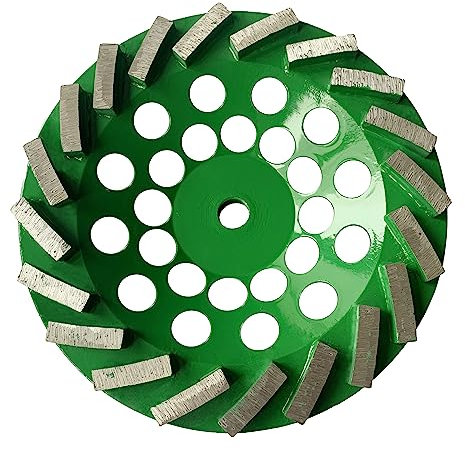 Amoladora de suelo de hormigón de 7 pulgadas para revestimientos de rueda de copa de segmento de diamante EpoxyTurbo/vinilo/masilla/piedra, 180 mm, agresivo para quitar pintura en el suelo/losa de