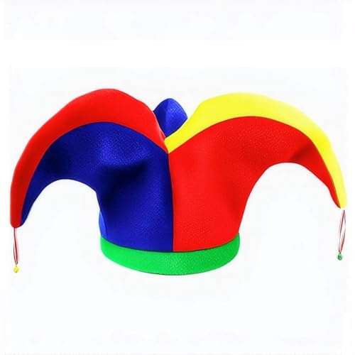 Lezevn Halloween Clown Hat For Adult Fun Jester Clown Head Party Costume Hat for Carnival Holiday Halloween Carnival Cosplay