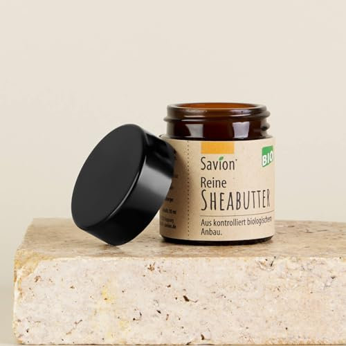 Savion Reine Sheabutter 30ml | Bio-Qualität | Für trockene Haut | Für Gesicht, Körper & Haare |Vegan & ohne Zusatzstoffe | Made in Germany