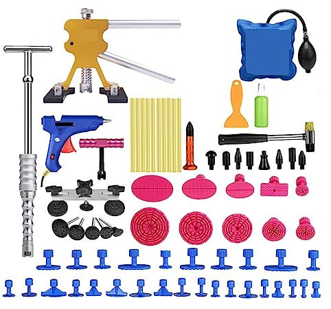 OSBELE Paintless Dent Repair Tools Kit Dent lifter Glue gun Dent Puller Glue Tabs Line Board Slide hammer Suction Cup with tool bag (Color : 31pcs)