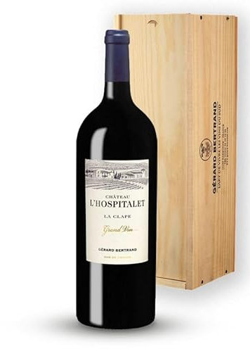 Château l'Hospitalet Grand Vin rouge Magnum avec caisse bois
