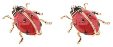 Emaille Marienkäfer Insekt Brosche Pin Damen Herren Schmuck Rot