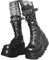 EGSDMNVSQ Stivali Invernali Plateau Donna Stivali Stringati Punk Gotici Stivali Western Vintage Per Il Tempo Libero Fibbia Per Cintura Stivaletti Zeppa sStivali Moto