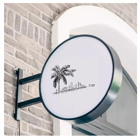 XGXHIN Panneau Lumineux personnalisé de 20 Pouces pour Caisson Lumineux à LED, signalisation extérieure Double Face pour Magasin de Lampes publicitaires, pour Magasin de détail