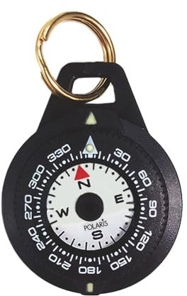 POLARIS Wasserdichter Mikrokompass 2 Modelle/Armbandkompass oder EDC-Kompass (EDC-Kompass, 1), schwarz