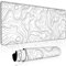 MATKING Topography Large Mouse Mat, XL White Gaming Mouse Pad with Seamed Edges, Waterproof Desk Mat, (800x300x3mm) Computer Keyboard Mat with Non-Slip Rubber Base, Desk Pad