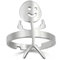 Dreamtimes Smiley Gesicht Figur Gebärdensprache Ringe für Frauen Männer Einstellbare Edelstahl Gebärdensprache Ring mit lustigen Zeichen Paar Ringe (Silber)