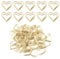 200pcs Mini Paper Clips, Small Gold Love Heart Shaped Paper Clips Bookmarks Tiny Metal Paper Clamps Cute Small Paperclip for Document Note Organizing Wedding Decorative Crafts Office School Supplies