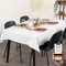 chambry Tischdecke 100% Leinen Stonewashed – Handarbeit Made in Germany – Größe und Farbe wählbar – hochwertige und nachhaltige Tischwäsche aus Naturmaterial - Weiß 120cm x 180cm