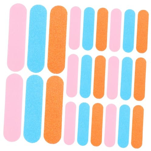 FRCOLOR 100 Pezzi lime per unghie colorate tampone per lima per unghie lime per ie con estremità tonda ie finte limetta ie limette per ie lime per ie da donna Di legno