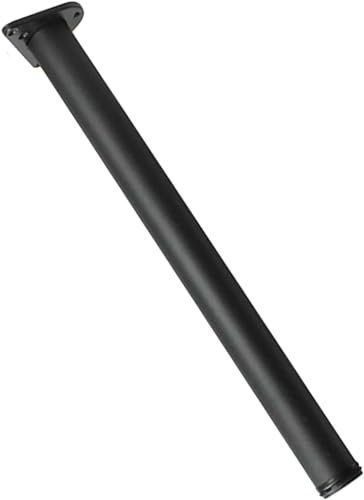 Lot de 2 pieds de meubles réglables en acier inoxydable pour plan de travail de cuisine / unité / bar - Hauteur 50 cm - Finition noire