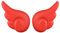 Flaconi Motorradhelm Deko, Motorradhelm Decoration, Helm-Dekorationszubehör, Engel-Dekoration,Dekoration für Motorradhelme,Geeignet für Motorrad,Bergsteigerhelme Verwendet Werden (Rot)