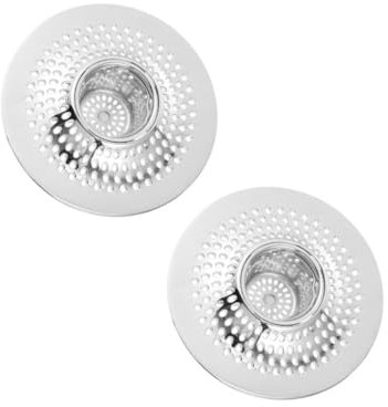 OSALADI 2 Piezas Filtro De Alcantarillado Dispensador De Jabón Automático Tapón De Baño Chapoteo Grifo Limpiador Filtrar Colador del Fregadero Tapón del Fregadero Silver Acero Inoxidable