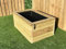 Raised Garden Pond With Protection Grill Wooden Decking Water Feature 125L Solid Tub Liner (Protection Grill, Decking With Grooves)