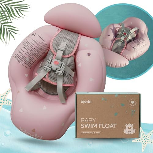 BJORKI® Schwimmring Baby – Stabil & sicher auf dem Wasser – Mitwachsender Schwimmreifen ab 6 Monate bis 3 Jahre – 40° Schwimmlage für natürliche Bewegungen – Robuste Schwimmhilfe Baby
