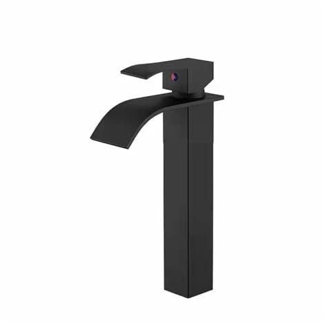 YJYJY Rubinetto per lavabo, Rubinetto per Acqua Calda e Fredda in Acciaio Inox, valvola di miscelazione, Rubinetto per lavabo da appoggio, Rubinetto a Cascata