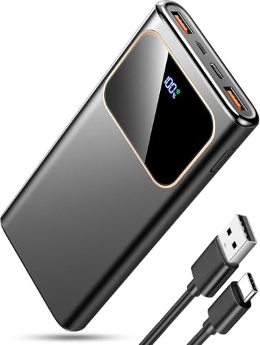 Power Bank, Fast 22.5W Charging 10000mAh Portable Charger, Small Battery Pack USB C Input & Output Powerbank with LED Display, PD3.0 QC4.0 Phone Battery Pack for iPhone 17/16/15/14/13, Android etc.